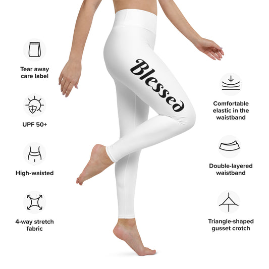 BLESSED Scripture Inspired Yoga  Leggings